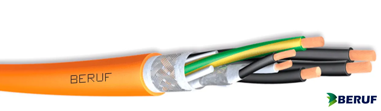 Cabo de comando, potência e sinal em PUR/PVC para sistemas Siemens Simodrive